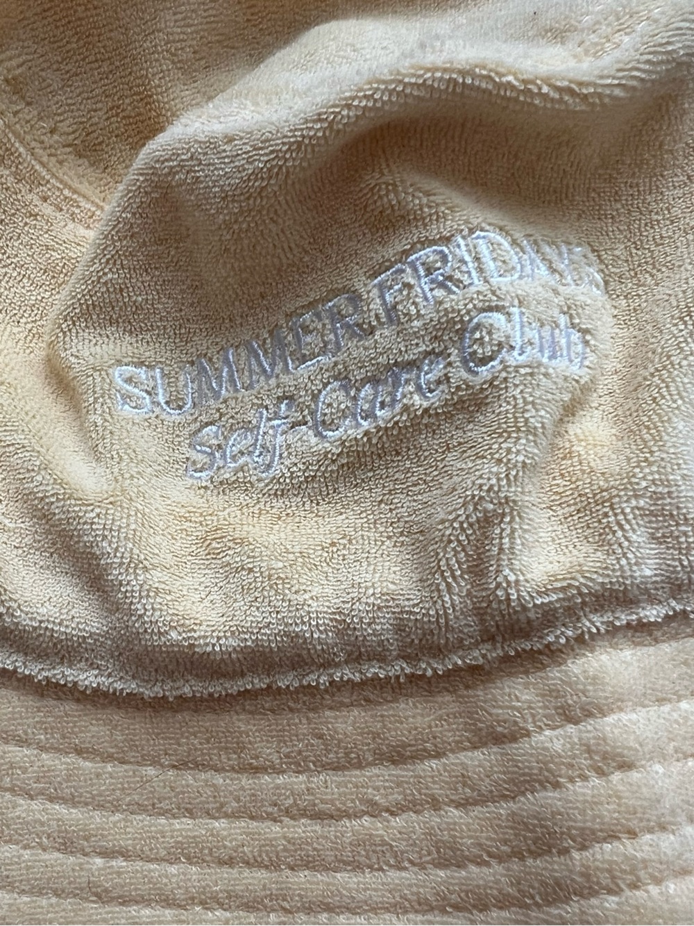 Summer Fridays Yellow Terry Cloth Bucket Hat - Picture 2 of 3